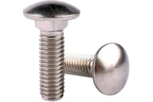 VAMUOEFL 1/4-20 x 1/2" Carriage Bolts Screws, 18-8 Stainless Steel 304, Round Head, Square Neck, UNC Fully Machine Coarse Threaded,20Pcs