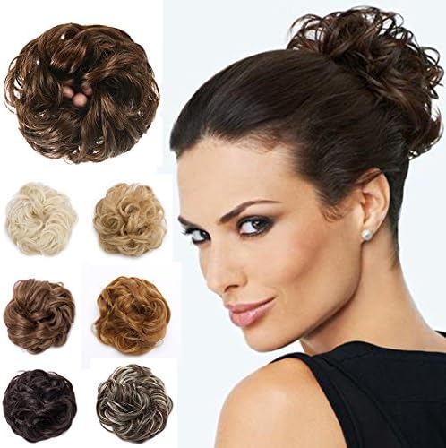 Updo Scrunchies Hair Bun Extensions Messy Combs Clip in Ponytail Hair Piece Stretch Donut Chignons
