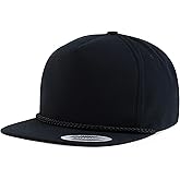 Trendy Apparel Shop Oversized XXL Classic 5 Panel Flatbill Rope Golf Snapback Hat