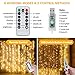 Window Curtain String Light, 300 LED USB Powered String Lights Wedding Party Home Garden Bedroom Outdoor Indoor Wall Decorations, Warm White (9.8x9.8 Ft)
