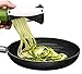 Spiral Slicer - Vegetable Spiralizer - Zucchini Spaghetti Pasta Maker - Spiral Vegetable Slicer - Zucchini Noodle Maker - Spiral Vegetable Cutter - Cleaning Brush - Black
