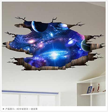 Starry Space Galaxy Wall Sticker Floor Sticker for Home Decor, Multicoloured - Image 3