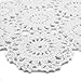 kilofly Crochet Cotton Lace Table Placemats Doilies Pack, 4pc, White, Blossoms, 10 inch