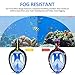ORSEN Newest Snorkel Mask Foldable 180 Panoramic View Free Breathing Full Face Snorkeling Mask with Detachable Camera Mount, Dry Top Set Anti-Fog Anti-Leak for Adults & Kids (Black Blue, L/XL)