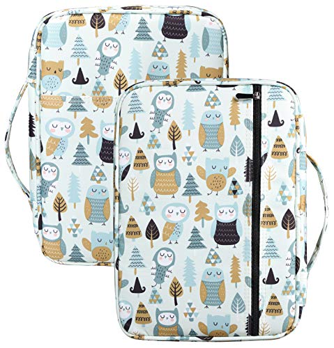 BOMKEE Coloring Pencil Case 220 Slots Pencils/Gel Pens Organizer Waterproof Travel Case Zipper Carrying Portable Pencil Markers Pen Holder Bag for Painter Writers School Students (Dumb Owl) - Thumbnail 6
