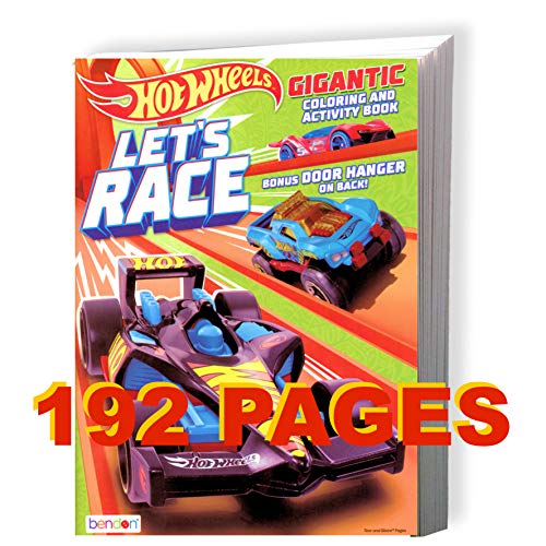 Hot Wheels Coloring Book and Stickers Gift Set - Bundle Includes Gigantic 192 pg Coloring Book with  - //coolthings.us