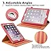 ZoneFoker for New iPad 9th/ 8th/ 7th Generation Case, iPad 10.2 Case, 360 Degree Rotating protMulti-Angle Viewing Stand, Leather Cover with Pencil Holder for iPad 10.2 inch 2021/2020/ 2019 - Red