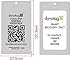Dynotag® Web Enabled Smart Aluminum Convertible Luggage ID Tag + Braided Steel Loop, with DynoIQ™ & Lifetime Recovery Service (Cool Silver)