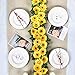 2 Pack Artificial Sunflower Garland Silk Sunflower Vine Artificial Flowers with Green Leaves Wedding Table Decor