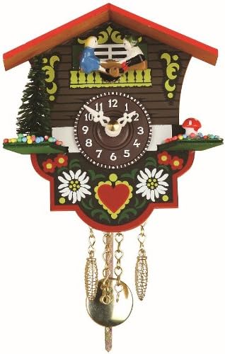 Trenkle Small Black Forest Clock Swiss House height 4.7 inch TU 26 PW