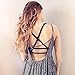 Malloom Sexy Padded Bra Tank Tops Caged Bra Vest Crop Top Summer Blouse (Black)