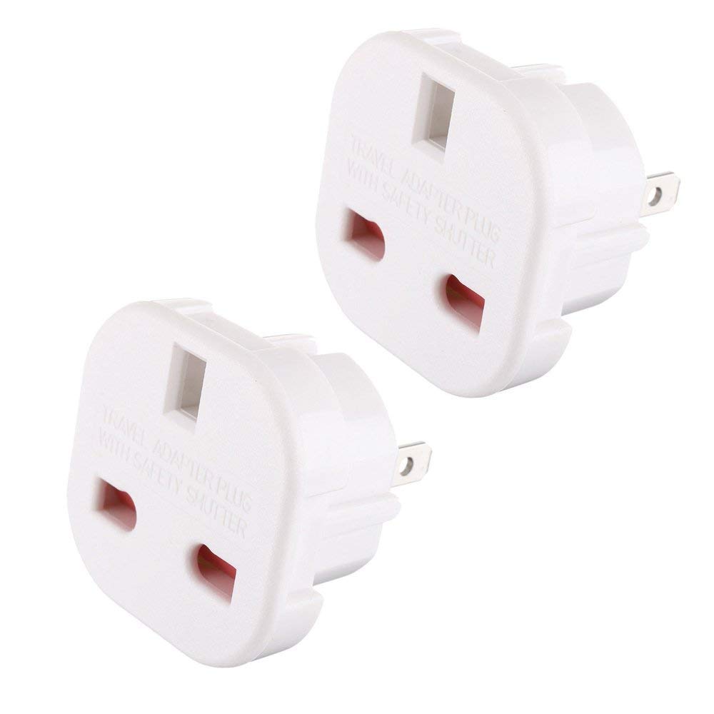 Gadgets Hut UK - 2 x UK to US Travel Adaptor suitable for USA, Canada, Mexico, Thailand - Refer to Product description for Country list