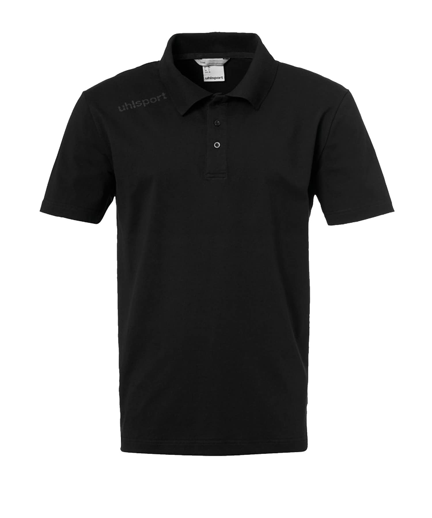 uhlsport Essential Men's Polo Shirt, Mens, T-Shirt, 100221001, Black, XL