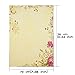 Rancco Stationery Paper/Letter Writing Paper, 60 pcs Printable Kraft Paper, Letter Writing Paper Set, Assorted Flower Design Decorative Paper Pad, 26x18.5cm