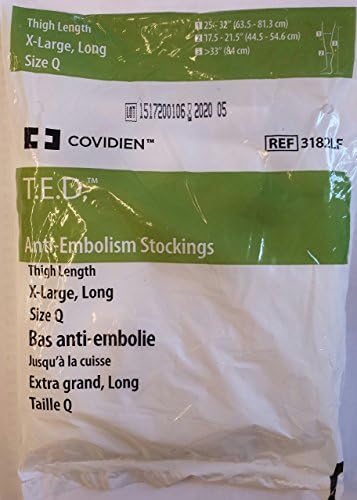 TED Thigh Length, Size Q, X Large Long, Open Toe, White, 1 Set T.E.D
