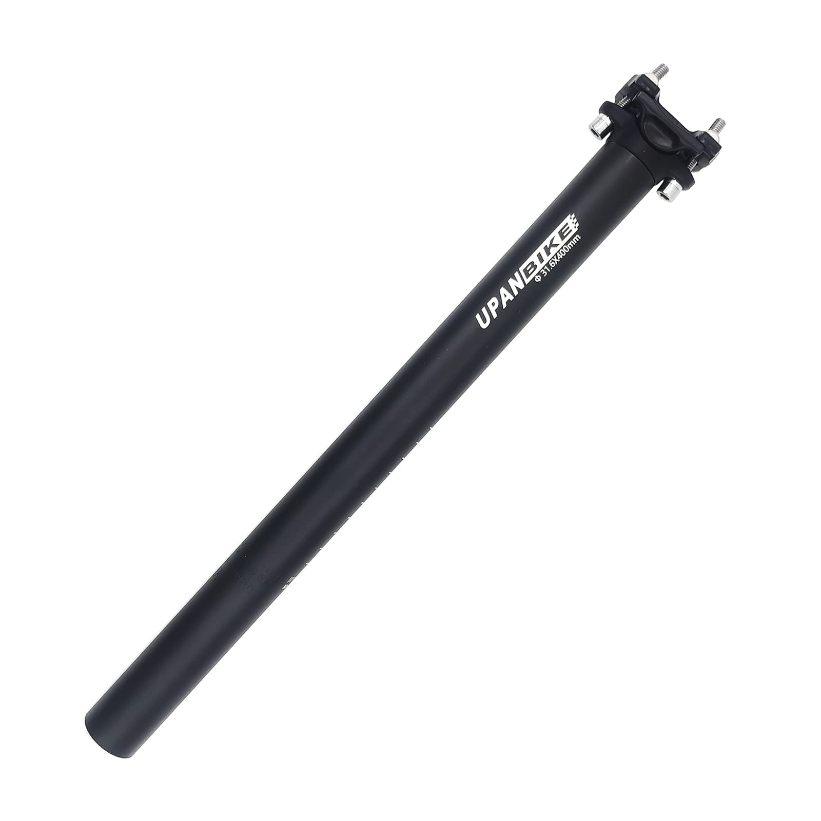 UPANBIKE Bike Seatpost Aluminum Alloy φ25.4 28.6 27.2 30.9 31.6mm*400mm Extender Length Seat Post for Mountain Bike(Black φ31.6mm)