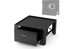 YAFF Washer and Dryer Stand - 28" Laundry Pedestals for Washer and Dryer ,Top with Panel, Steel Washing Machine Pedestal Raiser, 14.2 Inches Height Elevation
