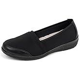 ACANER Women's Orthopedic Loafers Stretchy Slip-on Comfort Walking Work Flat Shoes for Bunions