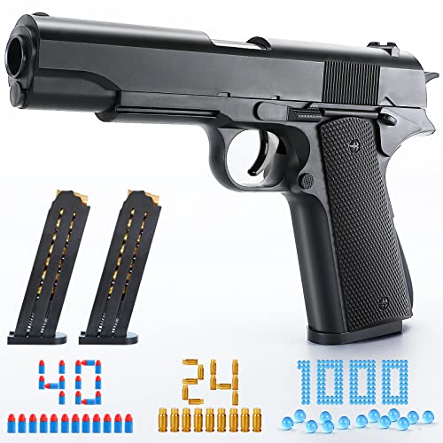 Toy Gun with Soft Bullets,M1911 Shell Ejection Soft Bullet Toy Pistols