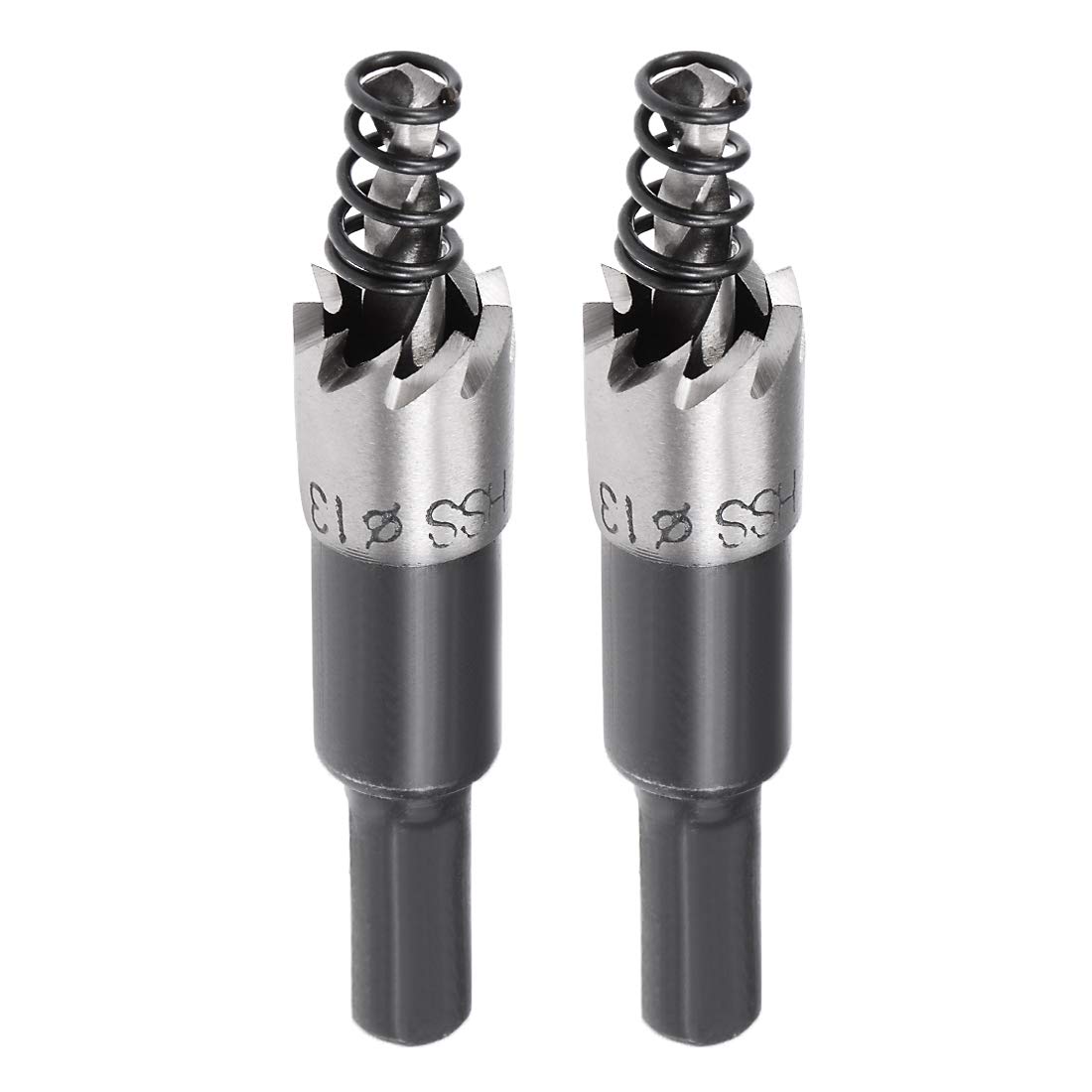 sourcingmap 2 Pcs 13mm High Speed Steel HSS Drill Bit Hole Saw Cutter for Metal Alloy Wood