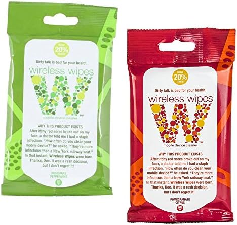 Wireless Wipes Variety Pack - Peppermint and Pomegranate Citrus