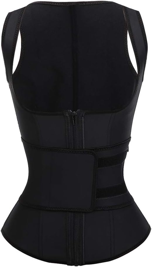 FeelinGirlWaist Trainer for Women Latex Corset Cincher Vest Sport Workout Girdle Hourglass Body Shaper with Steel Bones