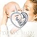925 Sterling Silver Cubic Zirconia Mother Child's Enternity Love Heart Pendant Necklace for Women
