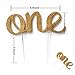 Baby First Birthday Cake Topper Decoration & Decorations Banner of “I Am One”- For Baby Girl (Unbleached)