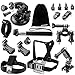Zookki Camera Accessories Kit for GoPro Hero 4 3+ 3 2 1, Black and Silver (18-Items)