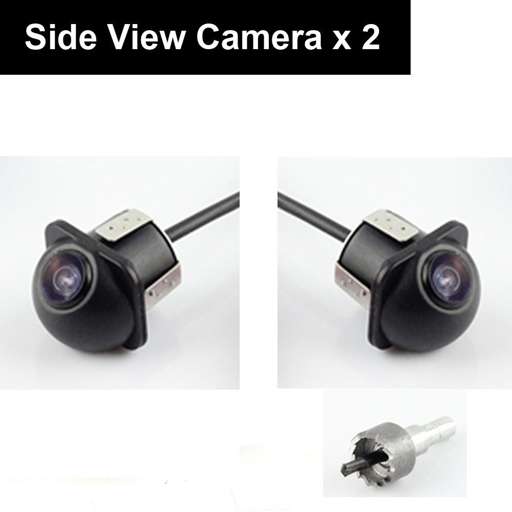 EKYLIN Pair Car Auto 20mm Hole Drilling Side View Camera Side Mirror