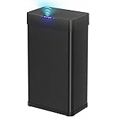 TLSUNNY 18.5 Gallon Motion Sensor Trash Can,Touchless Automatic Garbage Can,Brushed Stainless Steel Smart Bin,with Bag Holder,Soft Close Lid,for Kitchen,Office,RV,Bedroom,Living Room (Black, 70L)