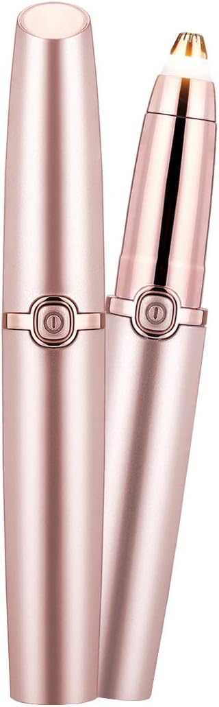 Eyebrow Hair Remover, WLWQ Rechargeable Painless Eyebrow Trimmer Eyebrow Razor with Light For Face Lips Nose Facial Hair Removal for Women Men