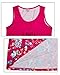 Women's Summer Casual Loose Mini Dress Print Pleated Sleeveless Sundress A-Line Beach Dresses (Rose Red, Large)