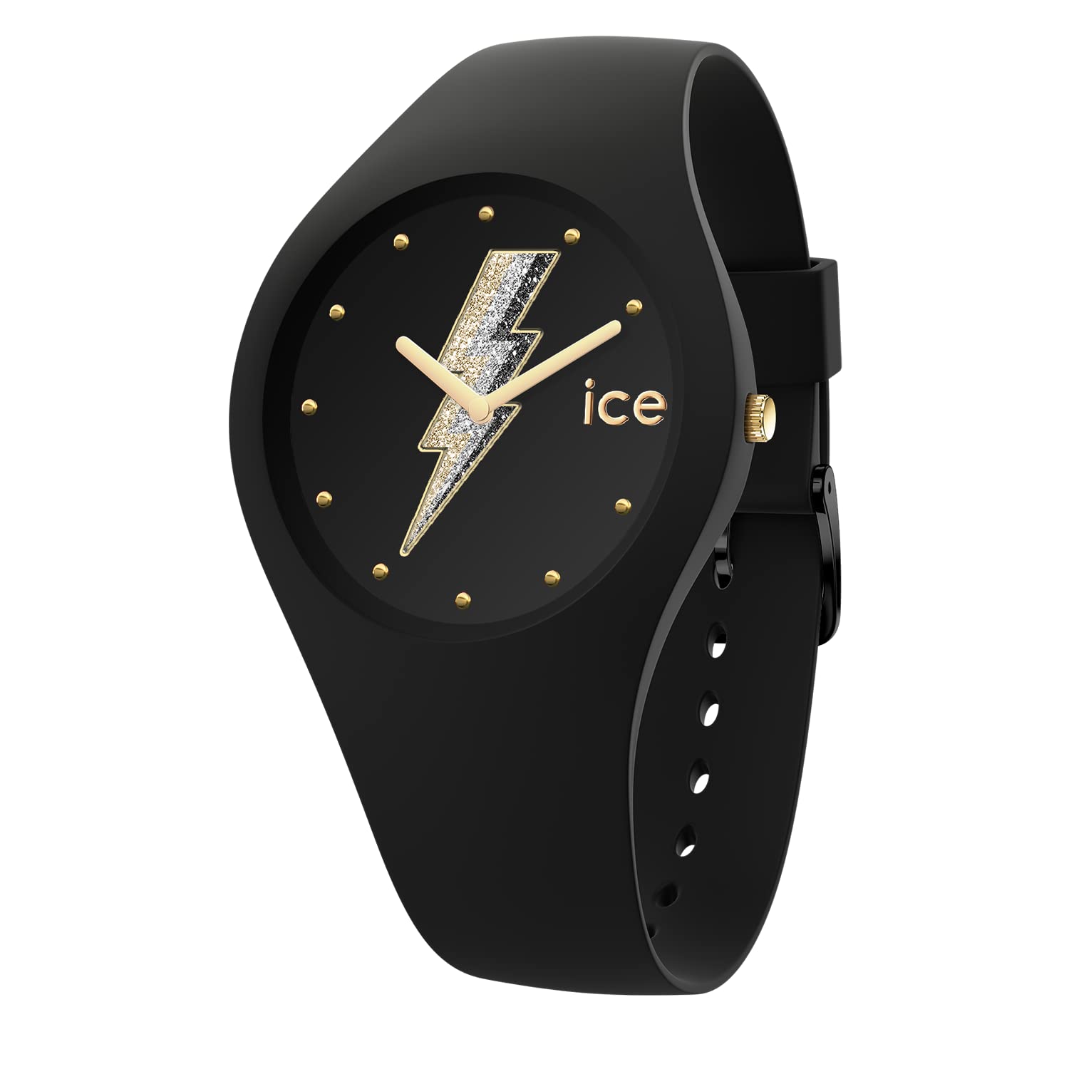 ICE-WATCH - ICE glam rock Electric black - Women's wristwatch with silicon strap - 019858 (Medium)