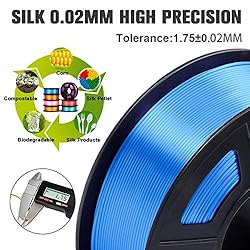 SUNLU Silk PLA Filament 1.75mm, Neatly Wound Shiny