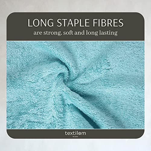 TEXTILOM 100 Turkish Cotton 6 Pcs Bath Towel Set, Luxury Bath Towels for Bathroom, Soft