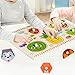 iPlay, iLearn Kids Wooden Peg Puzzles Play Set, Fruit Animals Shapes Knob Board, Learning Jigsaw, Preschool Gift, Educational, Development Toys for 1, 2, 3, 4 Year Olds Toddlers, Baby, Boys, Girls