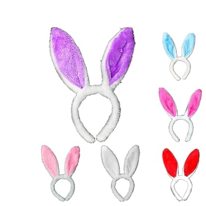 1pc 6pc 7pc Pack Easter Bunny Ears Hairbands Plush Sequins
