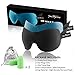 PrettyCare 3D Sleep Mask 2 Pack,Eye Mask for Side Sleeper 3D Contoured Sleeping Mask Blackout Out for Men- Blindfold Airplane with Ear Plugs, Night Masks with Travel Bag (Black&Blue)