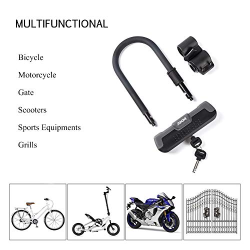 image for AKM Bike U Lock-Heavy Duty Bicycle U Lock 18mm Bike Lock Shackle with 