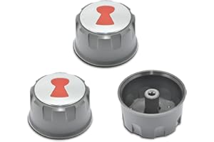 DEEKOOL Grill Control Knobs 69893, Gas Control Knobs Replacement for Weber E-Spirit 310/320/ 330 Series with Front-Mounted Control Burner (Years 2013-2017)(3 Pcs)