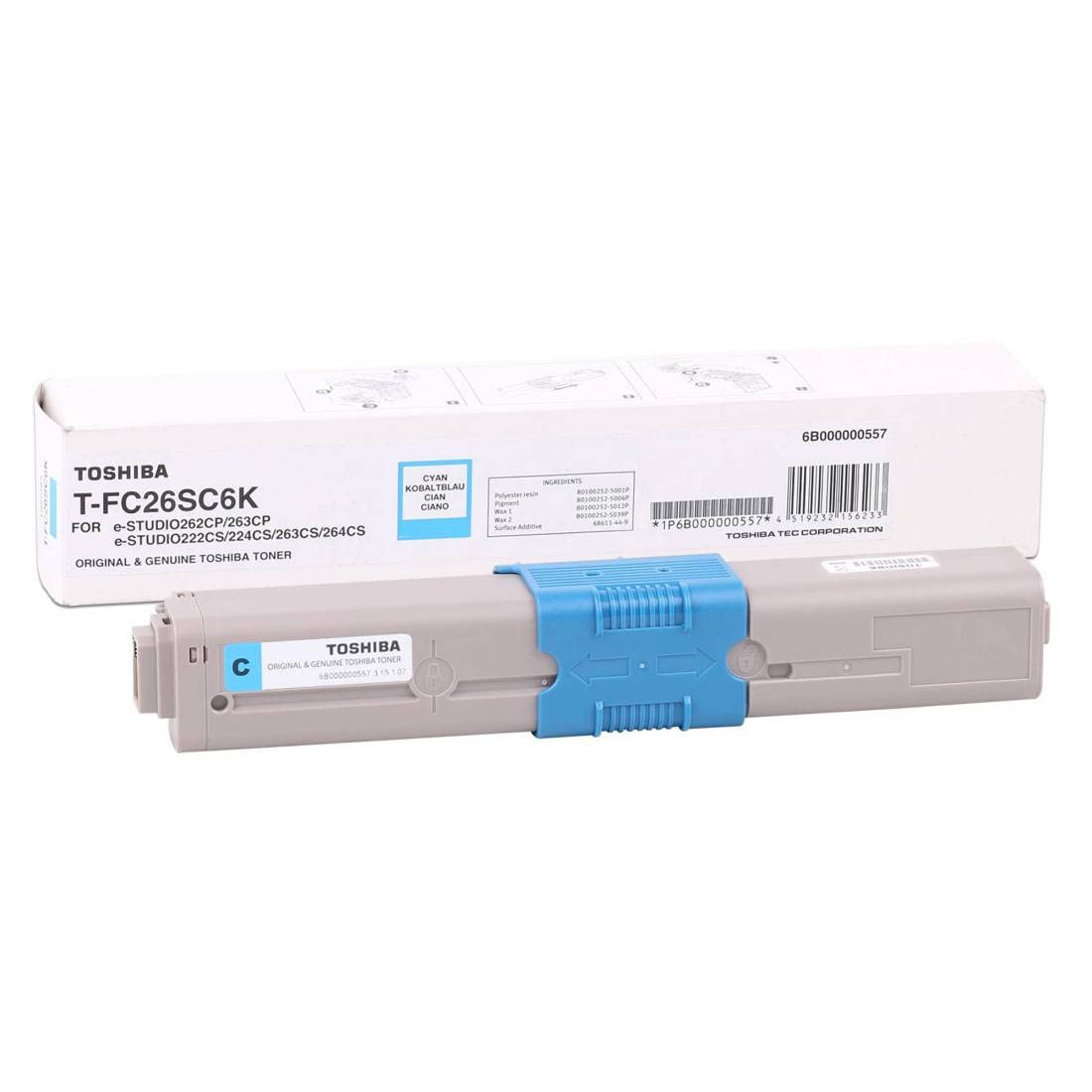 Toshiba 6B000000557 Laser Toner for Estudio 262Cp - Cyan