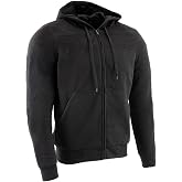 Milwaukee Leather Men's Streetguard Riding Hoodie - Aramid Reinforced with CE Shoulder and Elbow Armor - Large Black