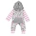 Sagton Infant Baby Boys Girls leopard print Cotton Romper Jumpsuit Bodysuit Clothes
