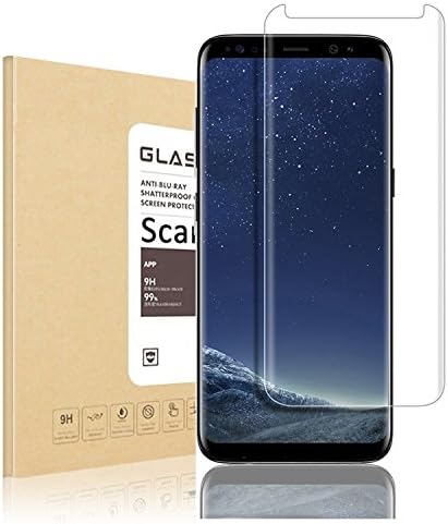 Galaxy S8 Plus 3D Curved Tempered Glass Screen Protector, Scarer Exact Design 100% Full Screen Coverage, HD Clear, Anti-Scratch, Anti-Fingerprint, Case Friendly, Bubble Free