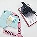 UnnFiko Wallet Case Compatible with iPhone 6 / 6s, Cute Camera Design, Flip Case Cover with Kickstand Function and Card Slots and Long Shoulder Strap (Blue, iPhone 6 / 6s)