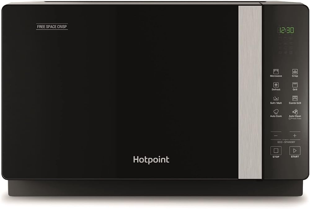 Hotpoint Xtraspace 20L Microwave Oven with Grill & Crisp Function - Black
