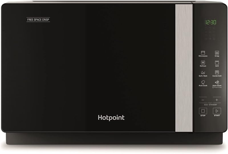 Hotpoint Xtraspace 20L Microwave Oven with Grill & Crisp Function - Black