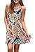 SimpleFun T Shirt Dress Women Casual Beach Damask Print Flowy Tank Dress with Pockets Floral Pattern1,S
