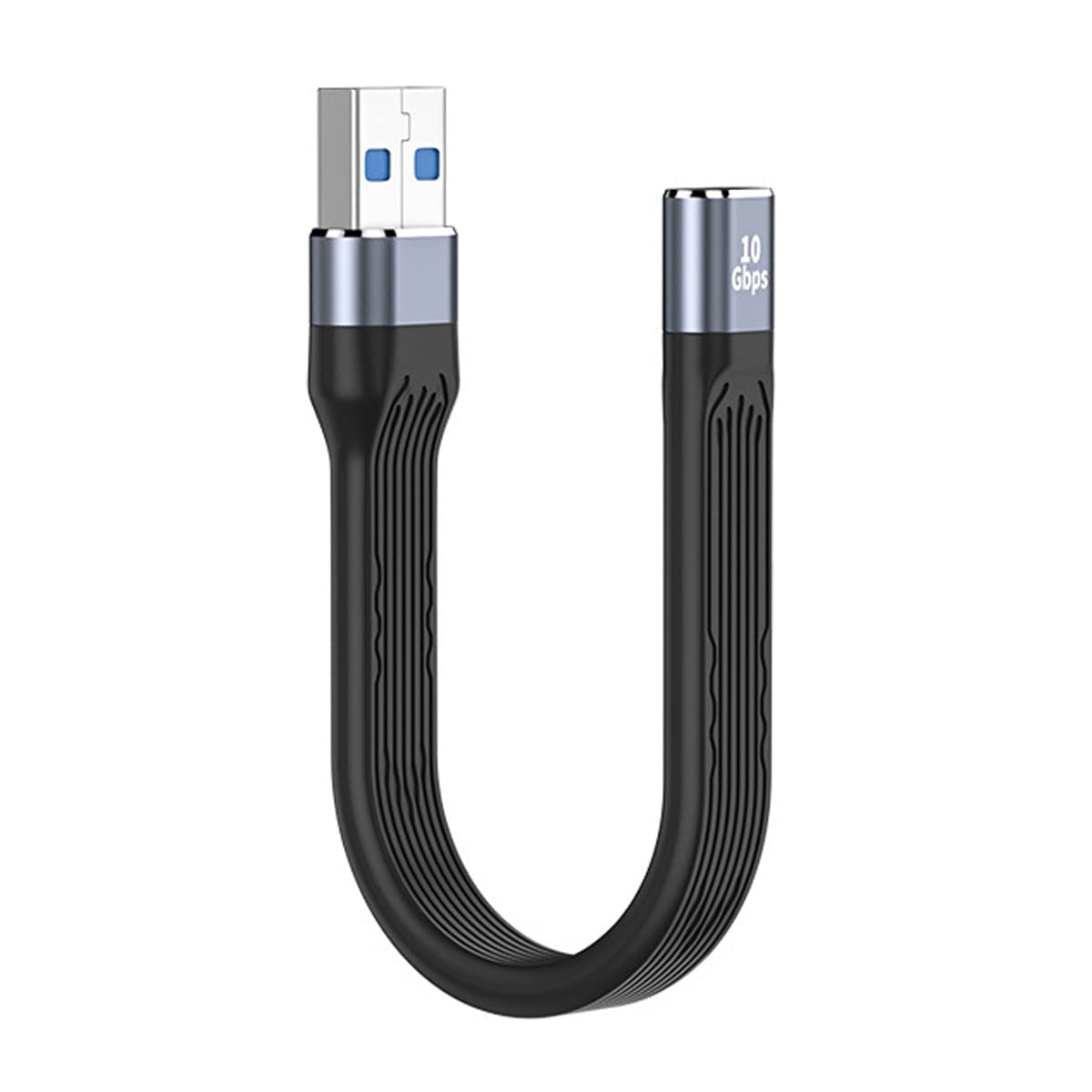 CY 10Gbps USB 3.1 Type C Female to USB3.0 Type A Male Flat Slim FPC Data Cable 13cm for Laptop Phone — image 1